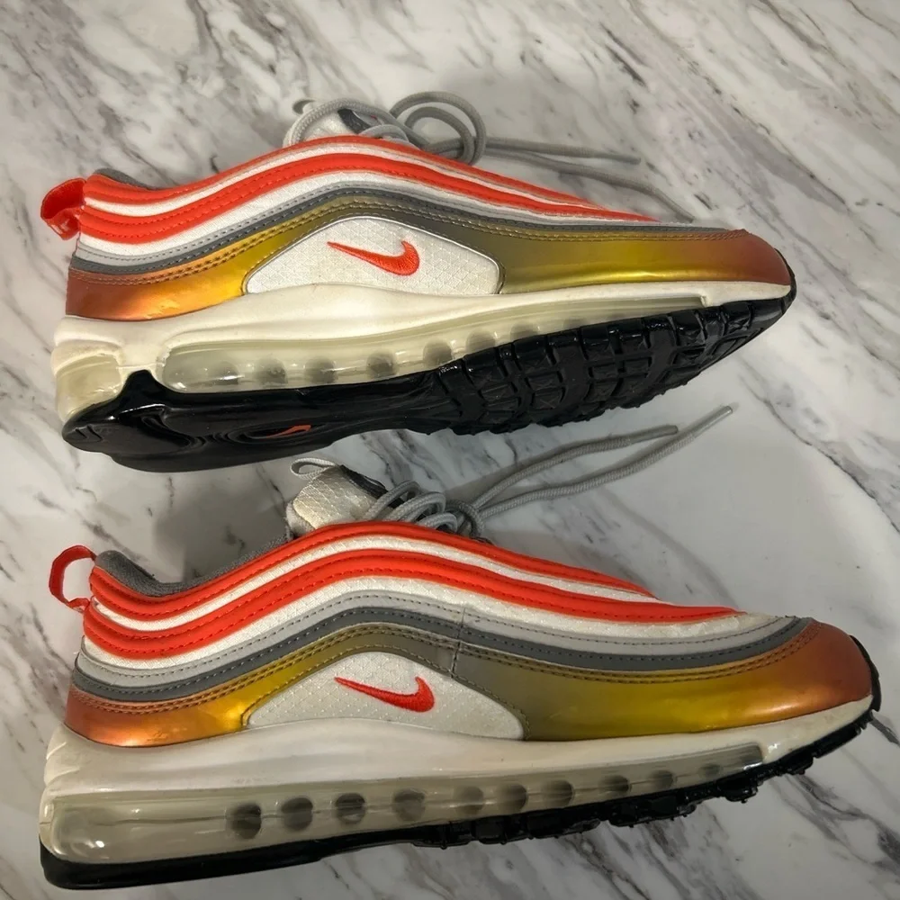 Nike Air Max 97 Orange and Silver Sneakers